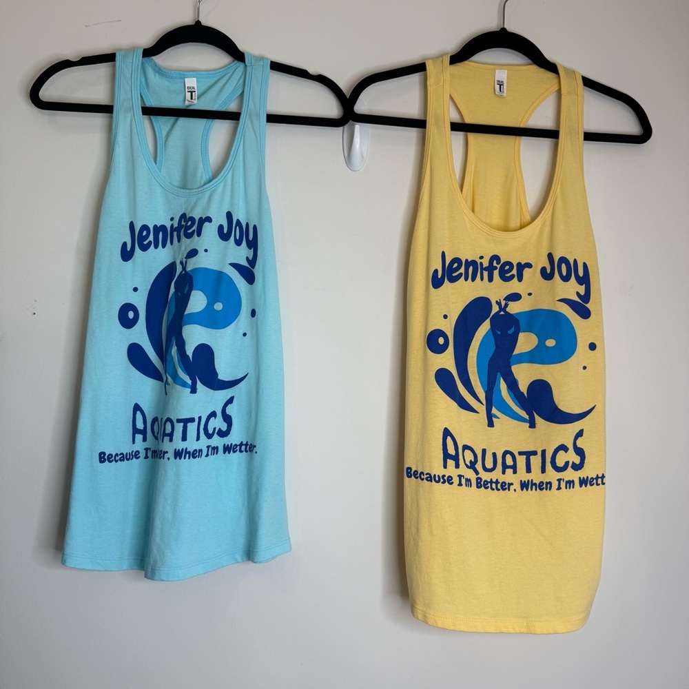 Bundle Graphic Tees One Blue Large Yellow XL Women's Racerback Tank Tops